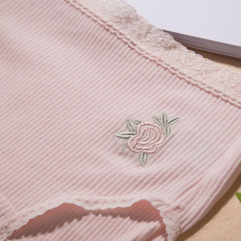 Baumwollhöschen mit Blumenmuster und hohem Bund (3er-Pack) - image 1
