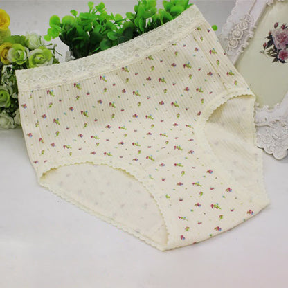 Baumwollslip mit Blumenmuster und hohem Bund (3er-Pack) - Gelb - XXXL - image 3