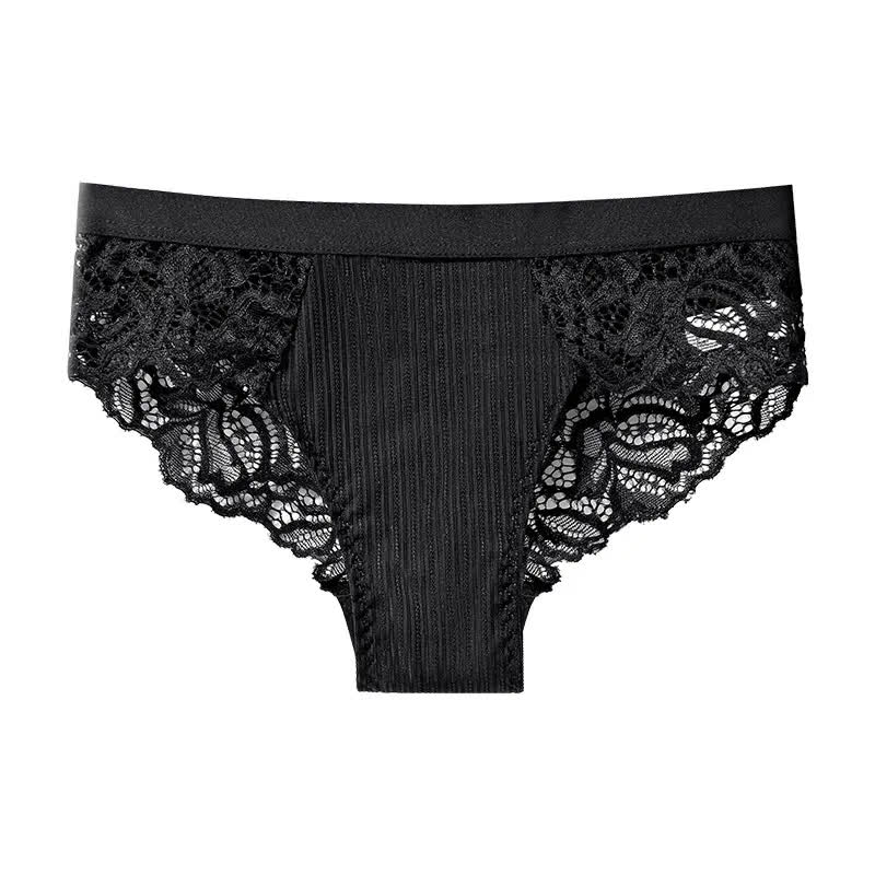 Weiche, dehnbare Hipster-Slips aus Spitze (3er-Pack) - Schwarz - XXL - image 3