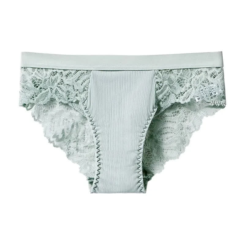 Weiche, dehnbare Hipster-Slips aus Spitze (3er-Pack) - Grün - XXL - image 4