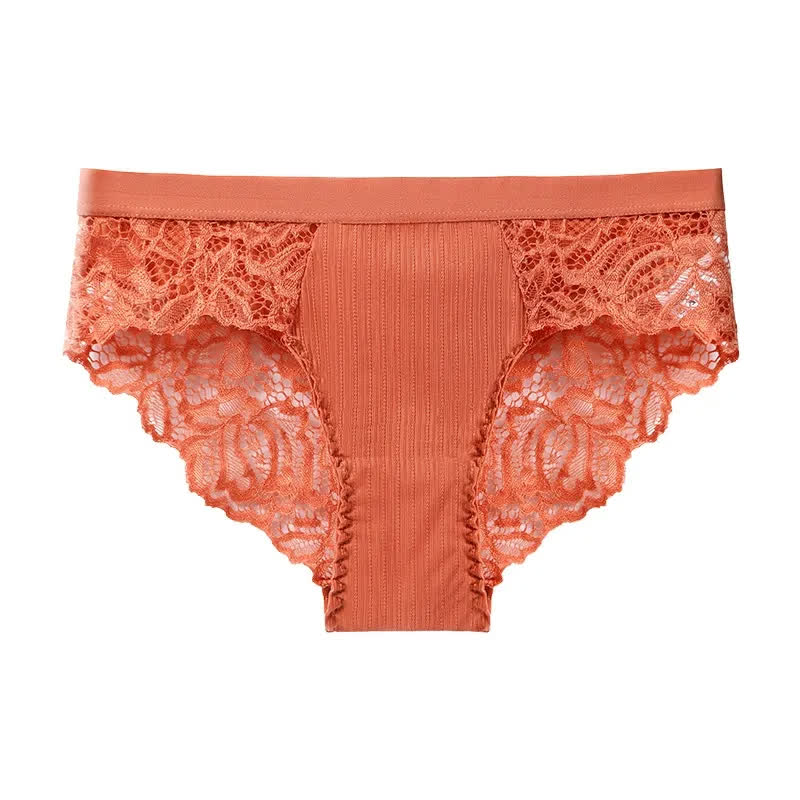 Weiche, dehnbare Hipster-Slips aus Spitze (3er-Pack) - Rot - XXL - image 8