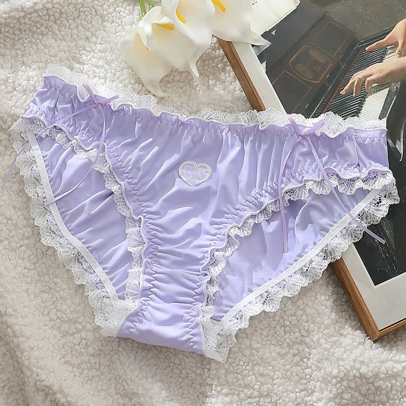 Höschen mit mittelhohem Bund und Herzspitze (2er-Pack) - Lila - 4XL - image 5