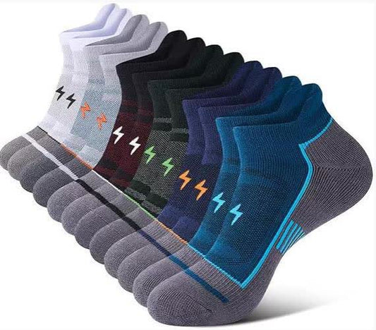 Gepolsterte Knöchelsocken in Farbblock-Optik (6 Paar) - Mehrfarbig - EU36-43 (US2,5-9,5) - image 0