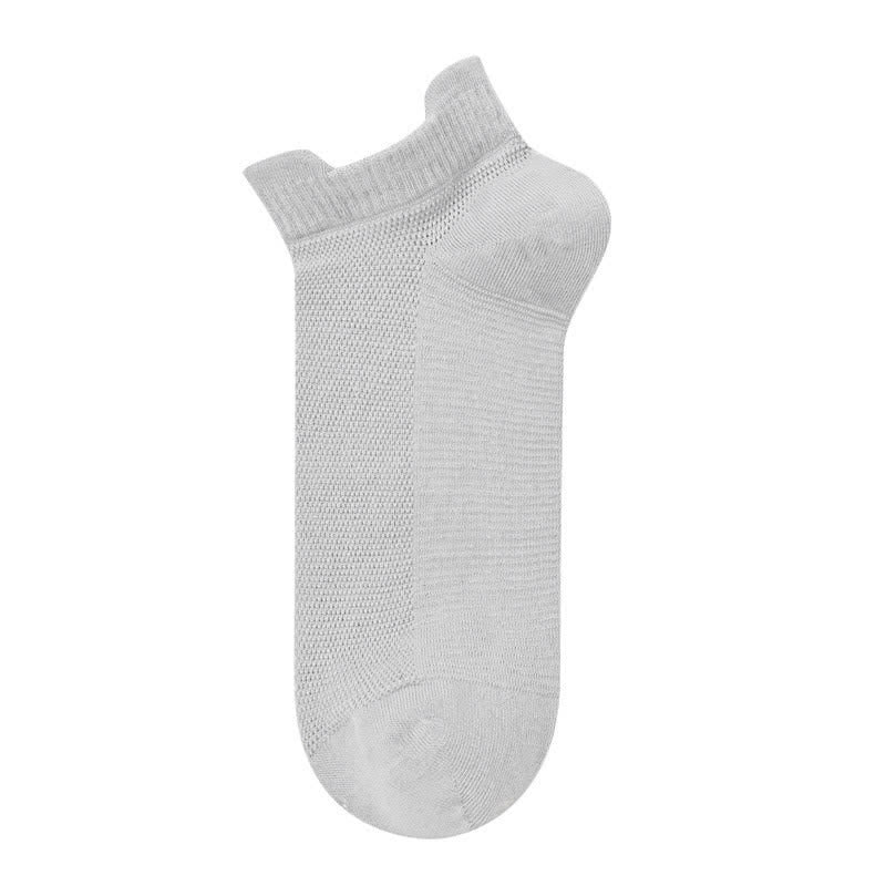 Atmungsaktive Viertelsocken aus Baumwolle (3 Paar) - Hellgrau - EU40-45 (US7-12) - image 6