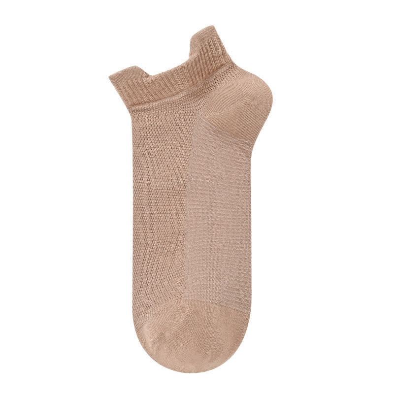 Atmungsaktive Viertelsocken aus Baumwolle (3 Paar) - Khaki - EU40-45 (US7-12) - image 5