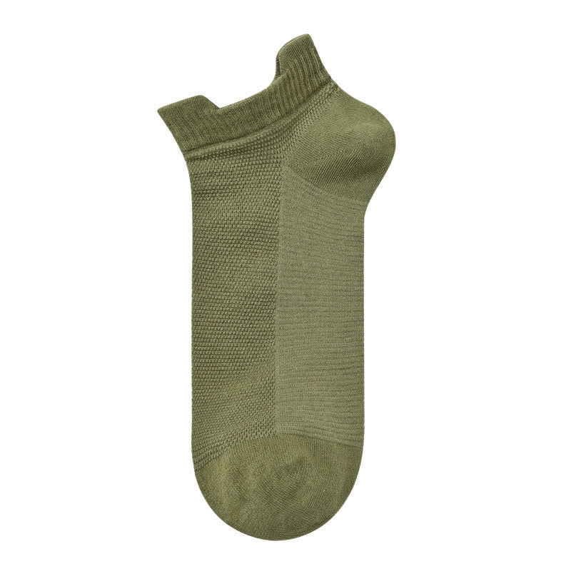 Atmungsaktive Viertelsocken aus Baumwolle (3 Paar) - Armeegrün - EU40-45 (US7-12) - image 4