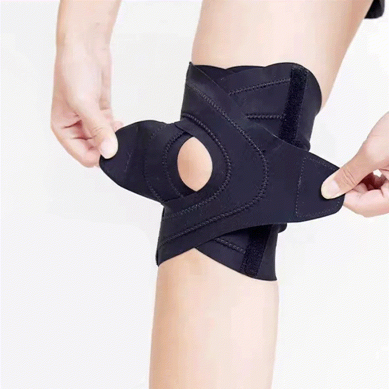 Verstellbare Knieorthese mit offener Patella - Schwarz - L - image 3