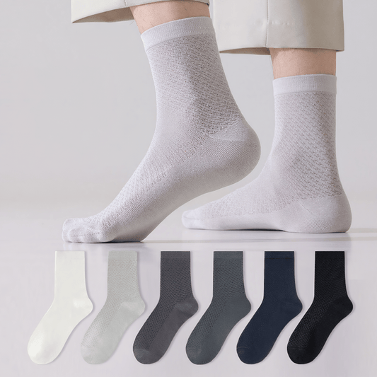 Atmungsaktive Bambus-Viertelsocken (6 Paar) - Mehrfarbig - EU39-44 (US6-10) - image 0