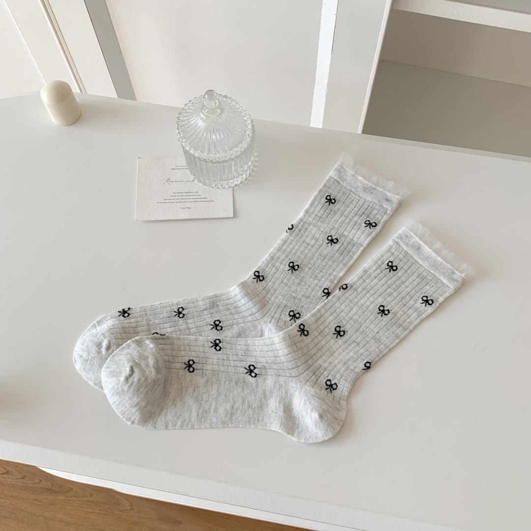 Bow Bamboo Viertelsocken (5 Paar) - Hellgrau - EU36-40 (US3-7) - image 6