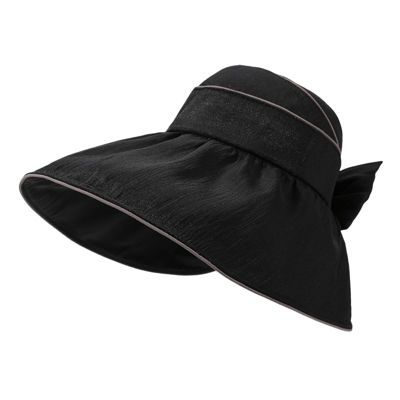 Outdoor-Sonnenhut mit breiter Krempe und Schleife - Schwarz - Einheitsgröße - image 3