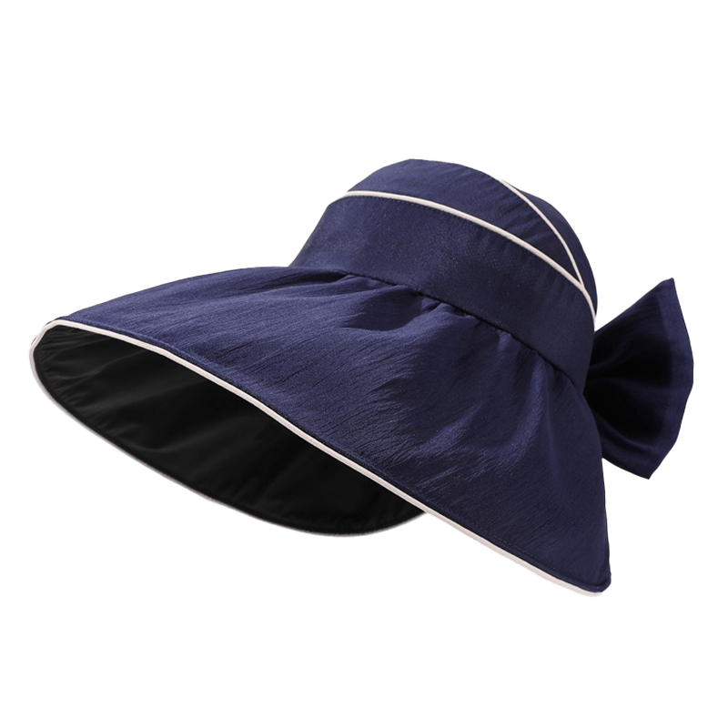 Outdoor-Sonnenhut mit breiter Krempe und Schleife - Marineblau - Einheitsgröße - image 5