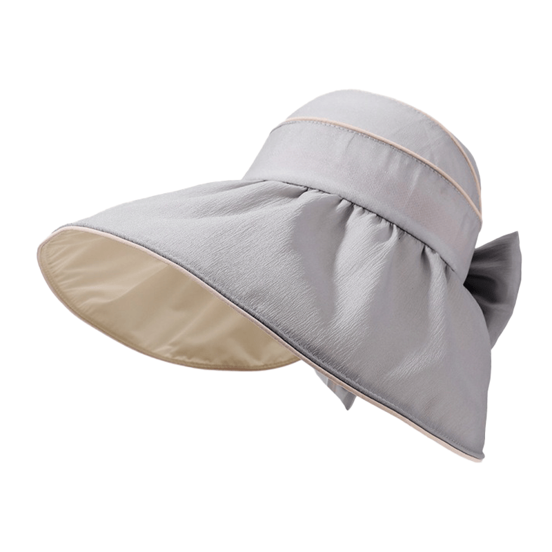 Outdoor-Sonnenhut mit breiter Krempe und Schleife - Grau - Einheitsgröße - image 7
