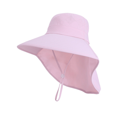 Reise-Sonnenhut mit breiter Krempe und Schulterpartie - Rosa - Einheitsgröße - image 8