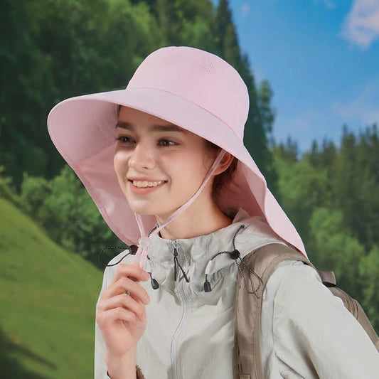 Reise-Sonnenhut mit breiter Krempe und Schulterpartie - image 0