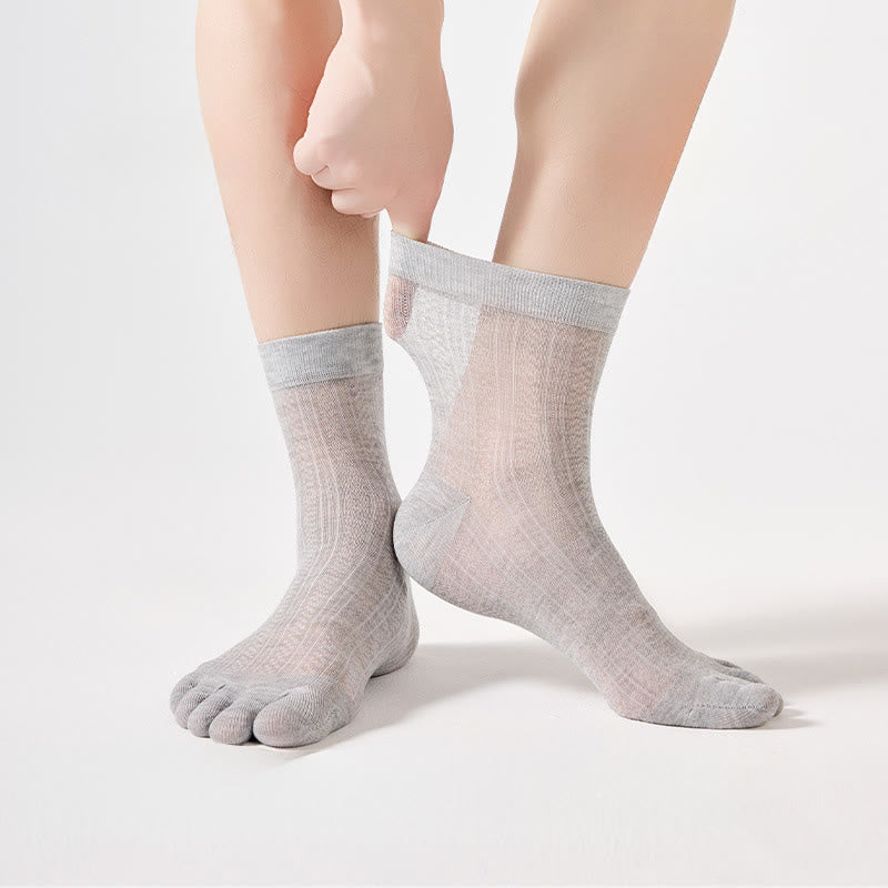 Atmungsaktive Bambus-Viertelsocken (3 Paar) - Grün + Blau + Schwarz - EU39-44 (US6-10) - image 0
