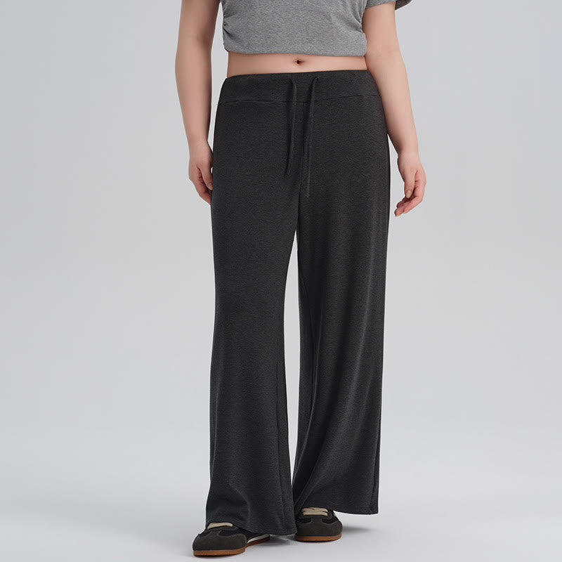 Flow Soft Yoga Wide Leg Pants - Dark Grey - XXXXXXL - image 3