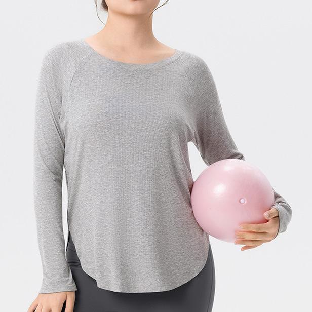 Relaxed Breathable Yoga Short Sleeves - Grey - XXXL - image 1
