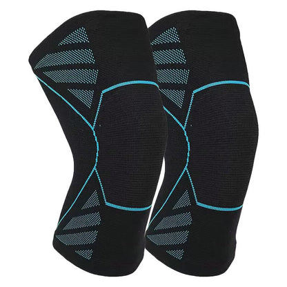 Atmungsaktive Kniebandagen mit Stützfunktion (2 Stück) - Blau - XL - image 2