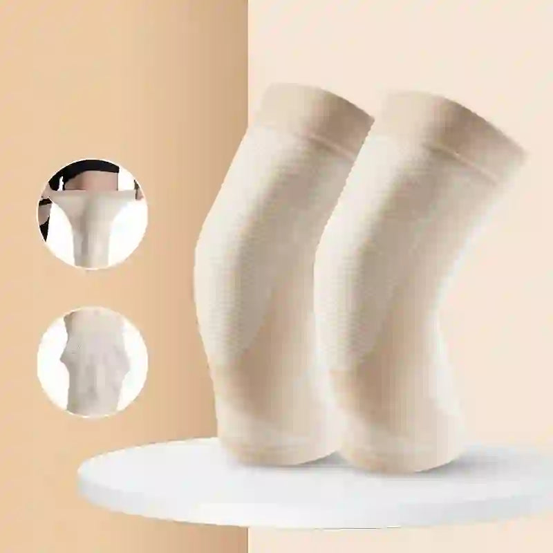 Atmungsaktive Stützleggings mit Kniebandagen (2 Stück) - Nackt - L - image 1