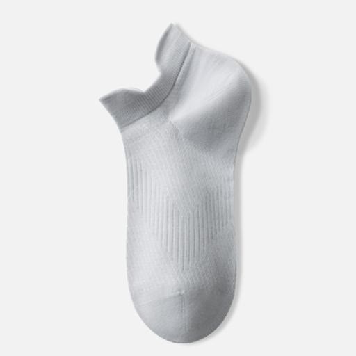 Atmungsaktive, unsichtbare Baumwollsocken (3 Paar) - Grau - EU39-44 (US6-10) - image 3