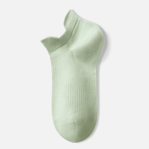 Atmungsaktive, unsichtbare Baumwollsocken (3 Paar) - Grün - EU39-44 (US6-10) - image 1