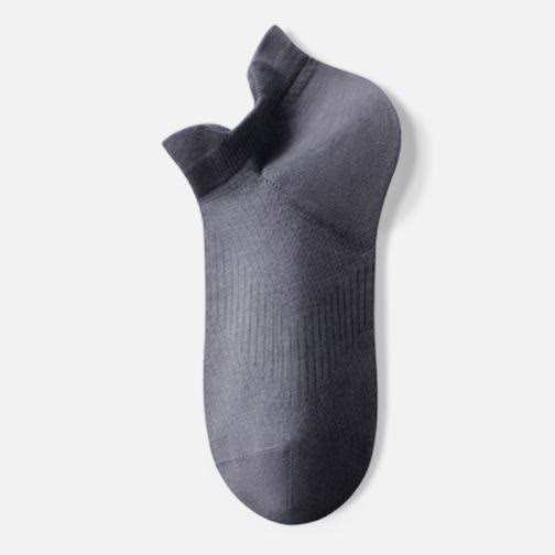 Atmungsaktive, unsichtbare Baumwollsocken (3 Paar) - Dunkelgrau - EU39-44 (US6-10) - image 6