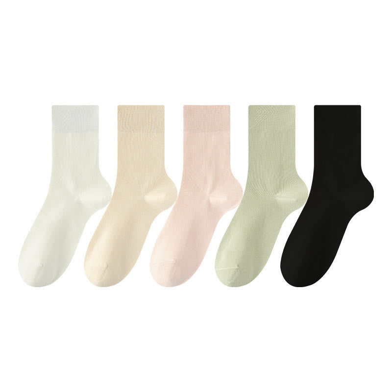 Weiche, breite Viertelsocken (5 Paar) - Mehrfarbig - EU39-43 (US6-9) - image 1