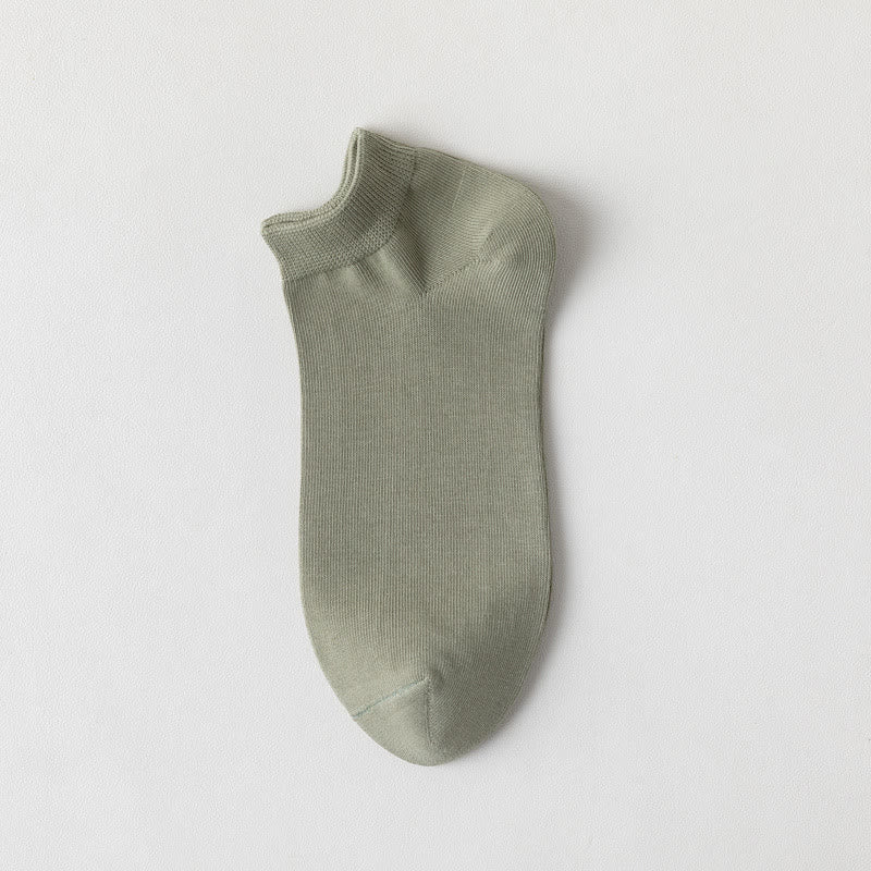 Weiche Baumwoll-Knöchelsocken (5 Paar) - Grün - EU39-44 (US6-10) - image 3