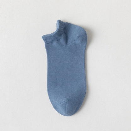 Weiche Baumwoll-Knöchelsocken (5 Paar) - Blau - EU39-44 (US6-10) - image 4