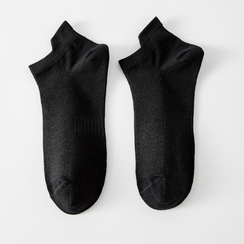 Atmungsaktive, unsichtbare Socken (5 Paar) - Schwarz - EU39-44 (US6-10) - image 1