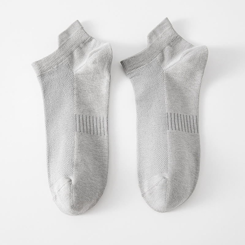 Atmungsaktive, unsichtbare Socken (5 Paar) - Grau - EU39-44 (US6-10) - image 3