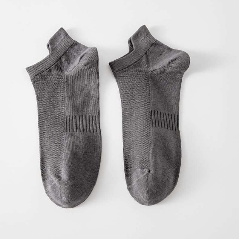 Atmungsaktive, unsichtbare Socken (5 Paar) - Dunkelgrau - EU39-44 (US6-10) - image 2