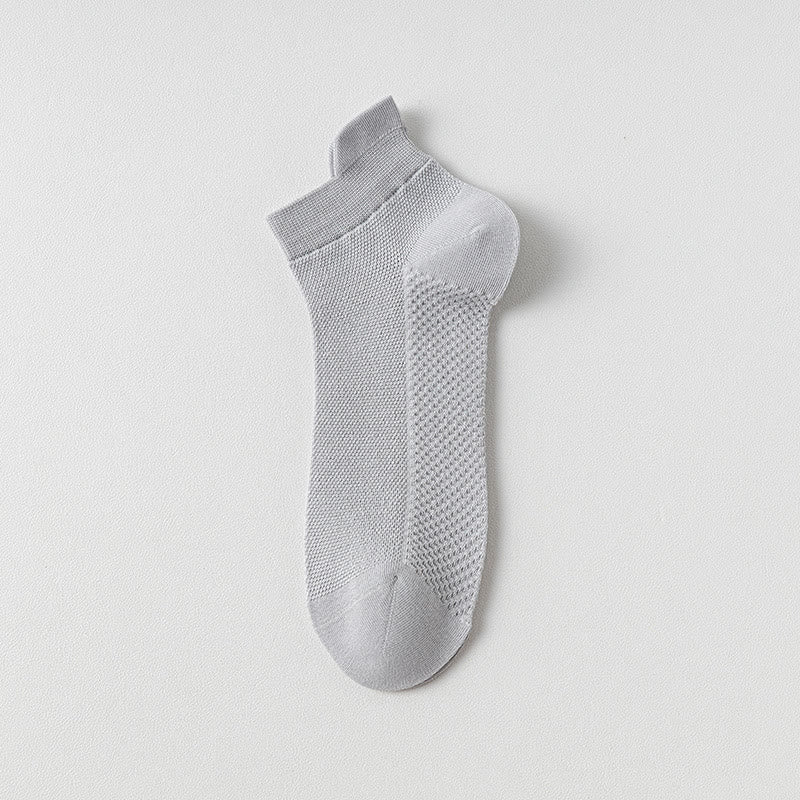 Atmungsaktive Baumwoll-Knöchelsocken (7 Paar) - Grau - EU39-44 (US6-10) - image 1