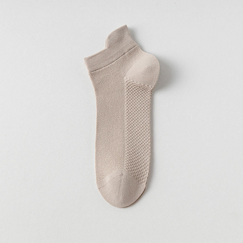 Atmungsaktive Baumwoll-Knöchelsocken (7 Paar) - Khaki - EU39-44 (US6-10) - image 3