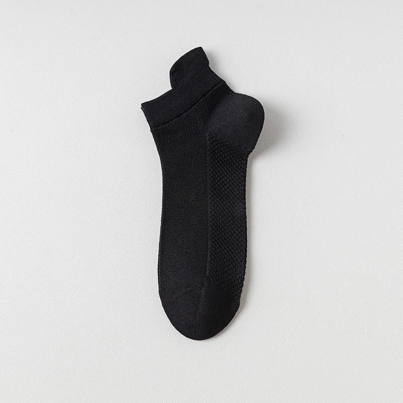 Atmungsaktive Baumwoll-Knöchelsocken (7 Paar) - Schwarz - EU39-44 (US6-10) - image 2