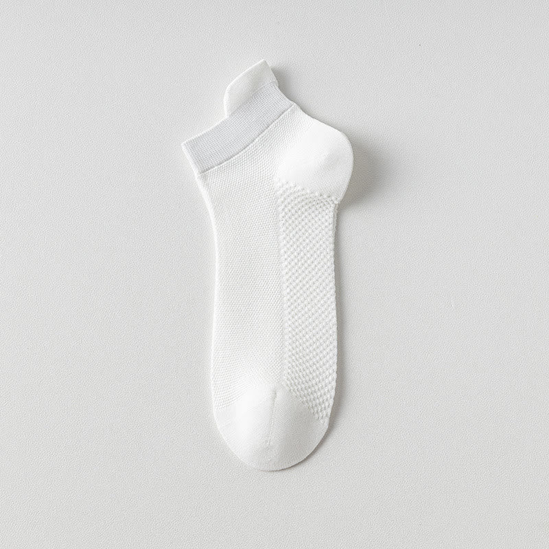 Atmungsaktive Baumwoll-Knöchelsocken (7 Paar) - Weiß - EU39-44 (US6-10) - image 5