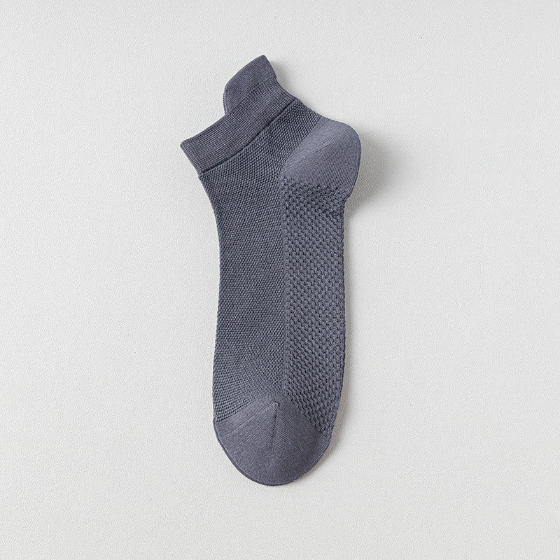 Atmungsaktive Baumwoll-Knöchelsocken (7 Paar) - Blau - EU39-44 (US6-10) - image 4