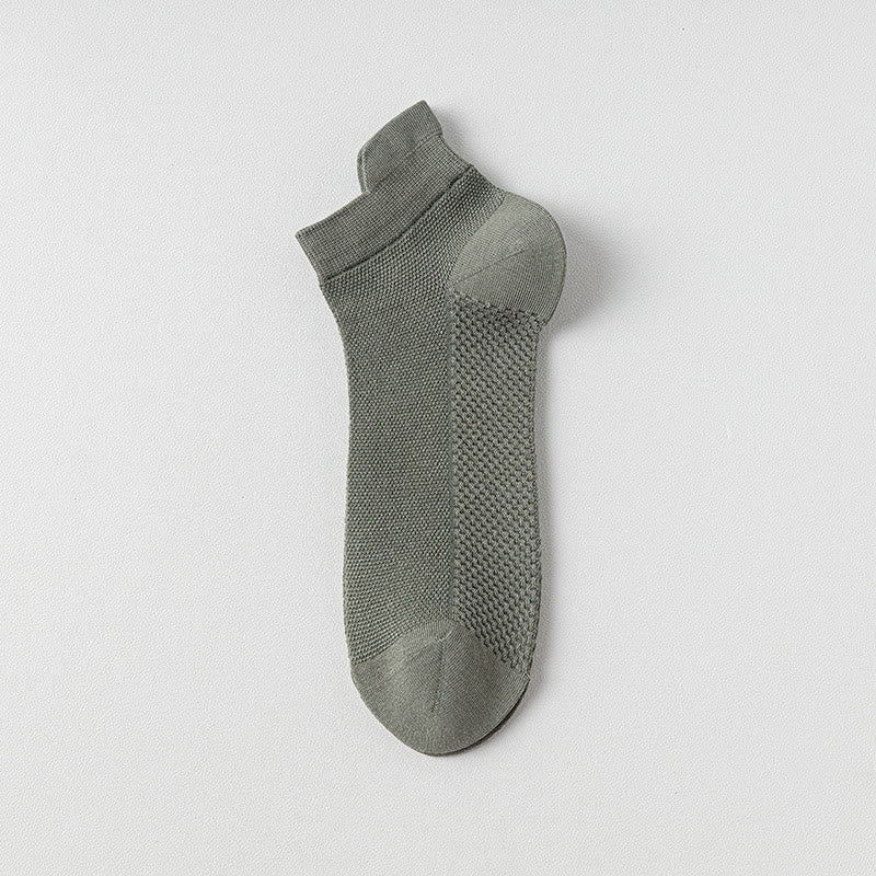 Atmungsaktive Baumwoll-Knöchelsocken (7 Paar) - Armeegrün - EU39-44 (US6-10) - image 6