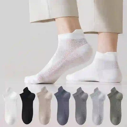 Atmungsaktive Baumwoll-Knöchelsocken (7 Paar) - Mehrfarbig - EU39-44 (US6-10) - image 0