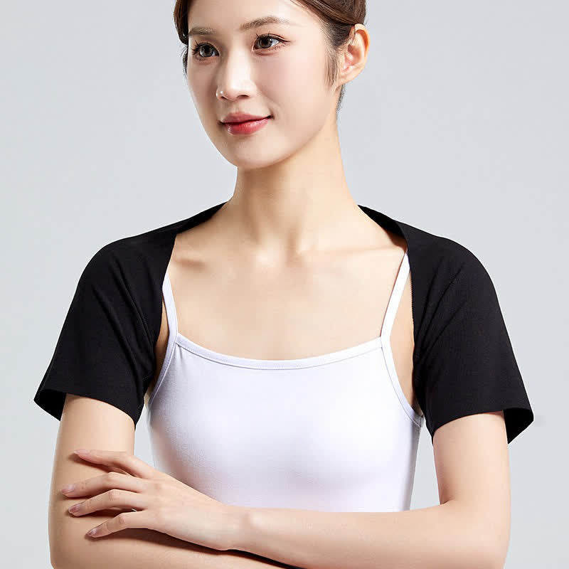 Leichtes Modal-Kurzarm-Top mit Schulterbandage (2 Stück) - Schwarz - XXL - image 1