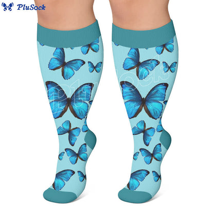 Plus Size Spring Butterfly Kompressionsstrümpfe - image 3