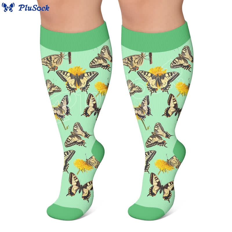 Plus Size Spring Butterfly Kompressionsstrümpfe - image 2