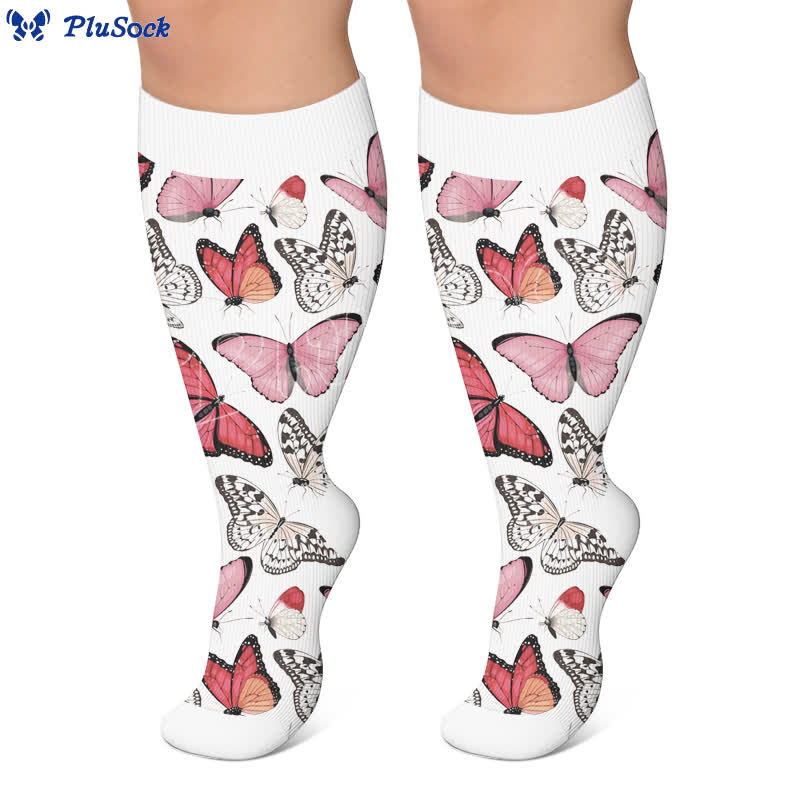 Plus Size Spring Butterfly Kompressionsstrümpfe - image 4