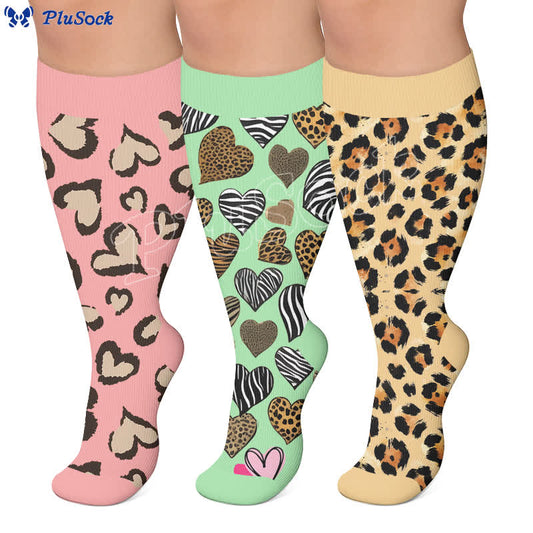 Sexy Leoparden-Kompressionsstrümpfe in Übergröße - image 0