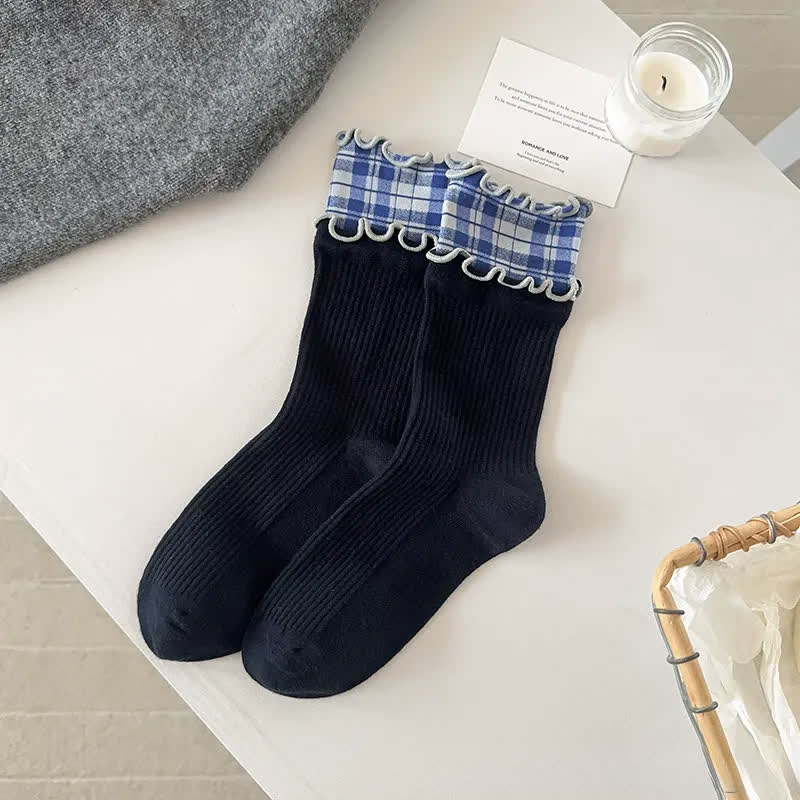 Rüschen-Rippsocken aus Baumwolle (5 Paar) - image 6
