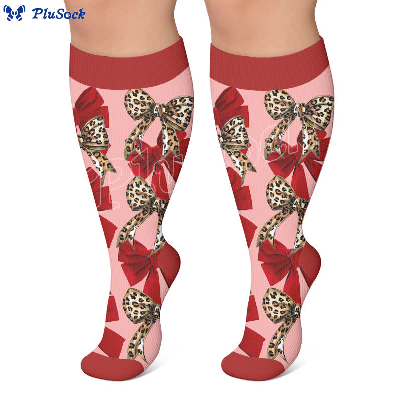 Plus Size Love Leopard Kompressionsstrümpfe - image 3