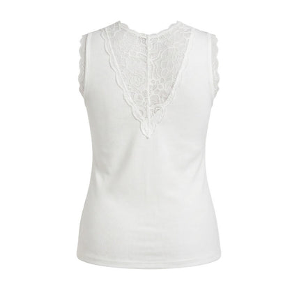 Plus Size Spitzen-Tanktop mit V-Ausschnitt - image 8