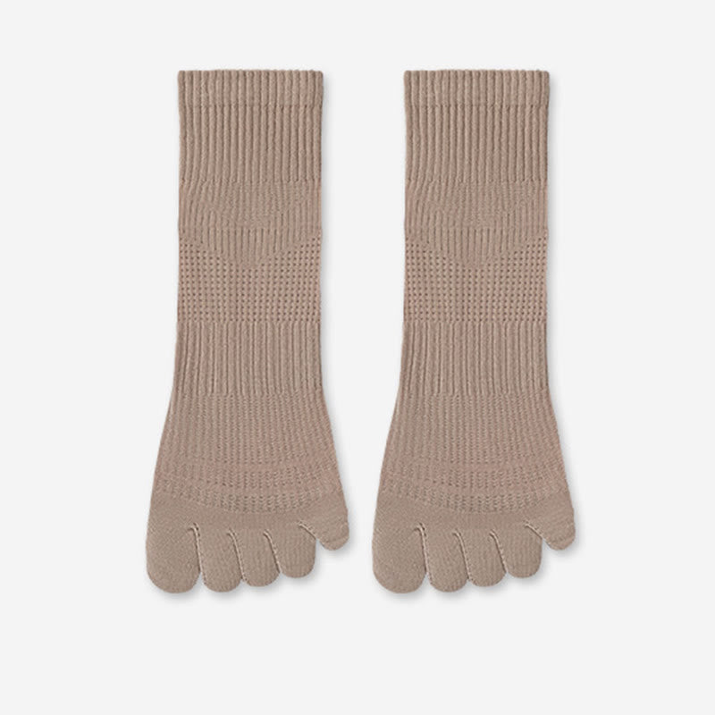 Atmungsaktive Baumwoll-Ausrichtungssocken (5 Paar) - Khaki - EU39-45 (US6-11) - image 12