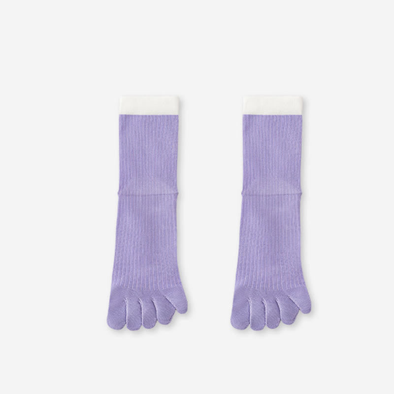 Lässige, farblich abgesetzte Socken (3 Paar) - Lila - EU36-40 (US3-7) - image 16