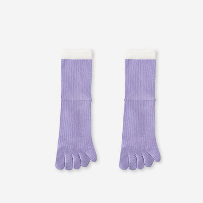Lässige, farblich abgesetzte Socken (3 Paar) - Lila - EU36-40 (US3-7) - image 16